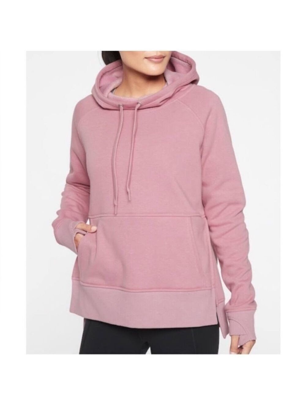 Athleta Women’s Light Pink Cozy Karma Fleece Lined Hoodie Size XS
